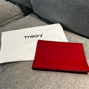 Theory Red Leather Clutch